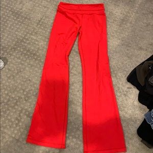 Lululemon red open bottom pants